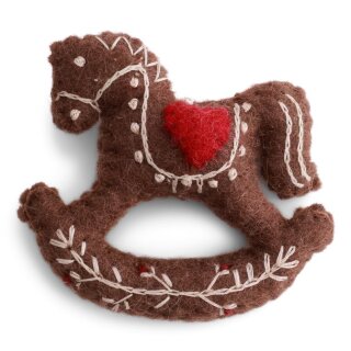 Lebkuchen Pferd bestickt, 6 cm