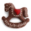 Lebkuchen Pferd bestickt, 6 cm