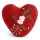 Herz rot, Zweig bestickt, 6 cm