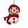 Baumschmuck SCHNEEMANN mit MUTZE fuchsia+turkis, Wollfilz