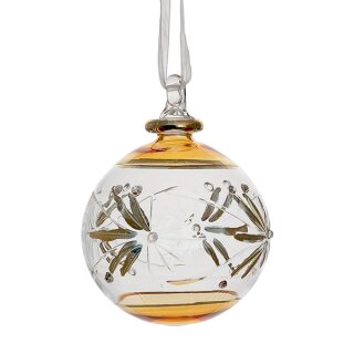 Glaskugel 6cm Nefura, amber-gold