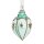 Glasdekoration 8cm Qamara, aqua-gold