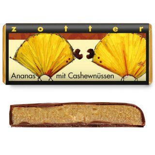Zotter Schokolade, Cashew + Ananas