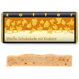 Zotter Schokolade, Weiße Schokolade mit Krokant