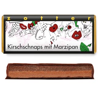 Zotter Schokolade, Kirschschnaps mit Marzipan