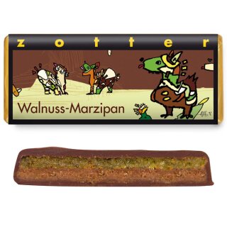 Zotter Schokolade, Walnüsse + Marzipan