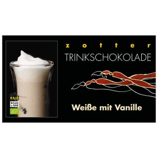 Zotter Schokolade, Trinkschokolade Weisse mit Vanille