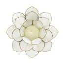 Kerzenständer Capiz Lotus weiß,14cm