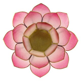 Teelichthalter Lotus Capiz Pink  14 cm