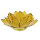 Teelichthalter Lotus Gelb 14cm, Capiz