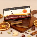 Zotter Schokolade, Gewürzmarzipan auf Zimtnougat