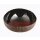 Kokosnuss-Schale Feder innen lackiert, schwarz/rot,