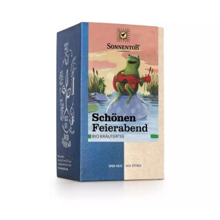 Schönen Feierabend Tee kbA, Aufgussb. Spender