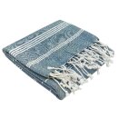 Badetuch Fouta Hammam blau weiß-ozean
