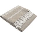 Fouta-Badetuch HAMMAM L Weiß-Hellgrau
