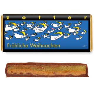 Fröhliche Weihnachten -  Gewürzmarzipan auf Zimtnougat