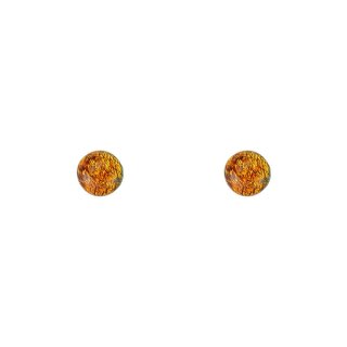 Silber-Ohrstecker CATS EYE Gelb