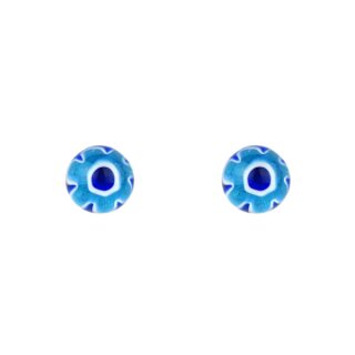 Ohrstecker MILLEFIORI, blau, hellblau, Glas