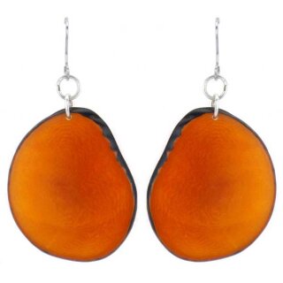 Tagua-Ohrhänger OVAL orange
