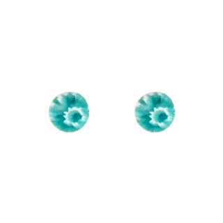 Ohrstecker MILLEFIORI, türkis, Glas