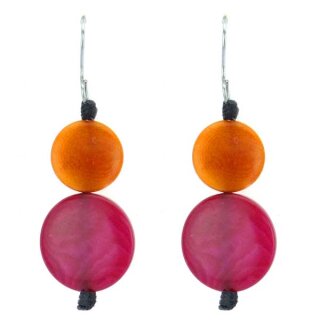 Tagua-Ohrhänger SMARTY orange-fuchsia