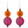 Tagua-Ohrhänger SMARTY orange-fuchsia