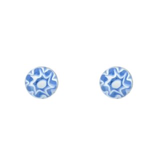 Ohrstecker MILLEFIORI, himmelblau, Glas, Silber
