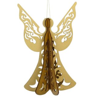 3-D-Anhänger ENGEL L Gold