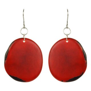 Ohrhanger Oval, rot Tagua