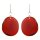 Ohrhanger Oval, rot Tagua