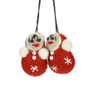 Anhänger XMAS-Püppchen aus Wollfilz (je 1 Stück)