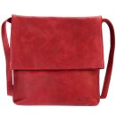 Schultertasche FOLDER Rot aus Vintageleder