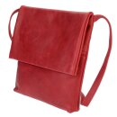 Schultertasche FOLDER Rot aus Vintageleder
