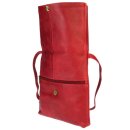 Schultertasche FOLDER Rot aus Vintageleder