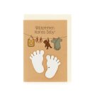 Grußkarte "Geburt Babyfüße"