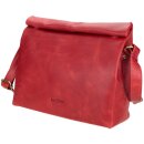 Tasche LUNCHbag M Vintage rot, Rindsleder