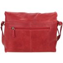 Tasche LUNCHbag M Vintage rot, Rindsleder