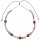 Tagua-Halskette SMARTY perlgrau-rot