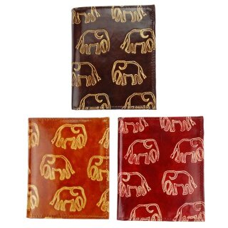 Geldtasche 12x10cm ELEFANT Ziegenleder