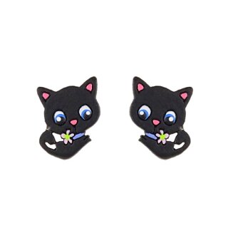 Ohrstecker KATZE aus Flaschenkürbis
