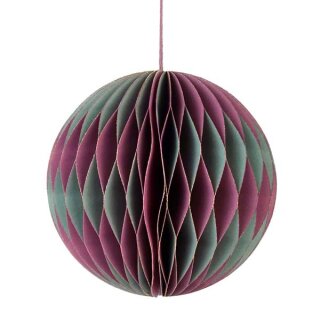 Papierdeko Origami BALL M bicolor, Glitter