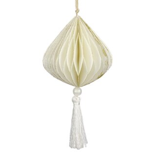 Papierdeko Origami DOME 9cm, Tussel weis