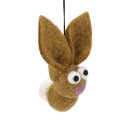 Anhänger HASE braun Wollfilz